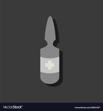 Flat icon design collection medical ampoule with vector image