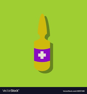 Flat icon design collection medical ampoule with vector image