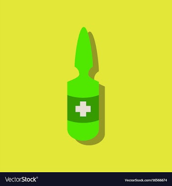 Flat icon design collection medical ampoule with vector image