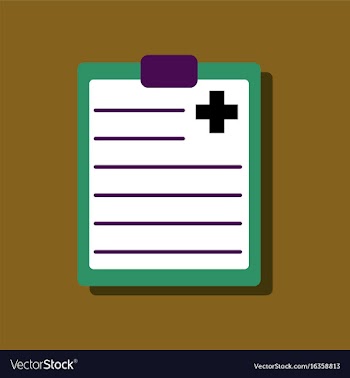 Flat icon design collection medical board in vector image