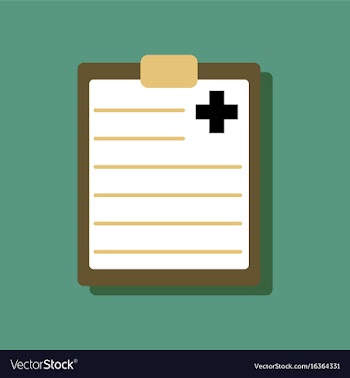 Flat icon design collection medical board in vector image