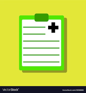 Flat icon design collection medical board in vector image