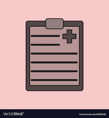 Flat icon design collection medical board vector image