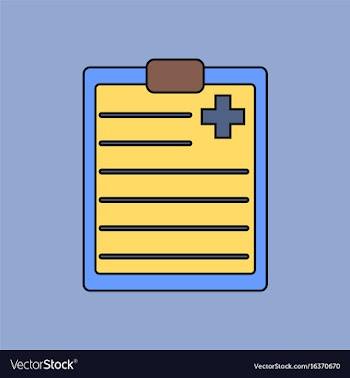 Flat icon design collection medical board vector image