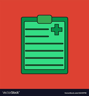 Flat icon design collection medical board vector image