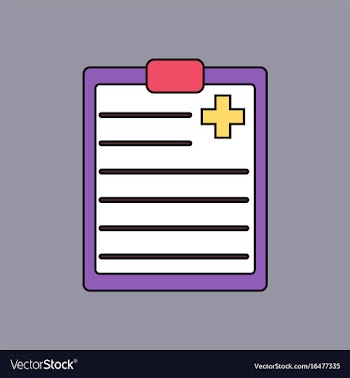 Flat icon design collection medical board vector image
