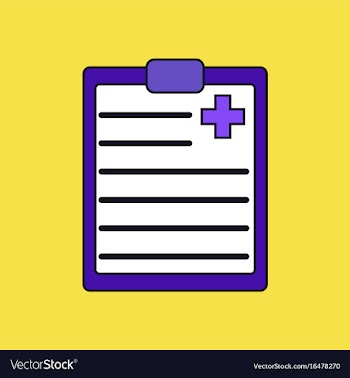 Flat icon design collection medical board vector image