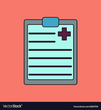 Flat icon design collection medical board vector image