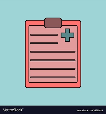 Flat icon design collection medical board vector image
