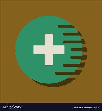 Flat icon design collection medical cross in vector image