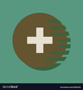 Flat icon design collection medical cross in vector image
