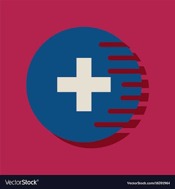 Flat icon design collection medical cross in vector image