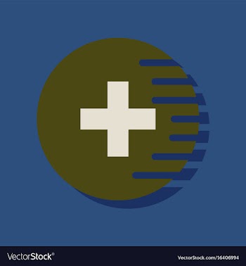 Flat icon design collection medical cross in vector image