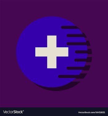 Flat icon design collection medical cross in vector image
