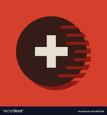 Flat icon design collection medical cross in vector image