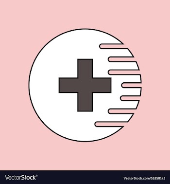 Flat icon design collection medical cross vector image