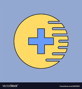 Flat icon design collection medical cross vector image