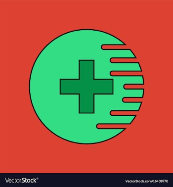 Flat icon design collection medical cross vector image