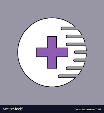 Flat icon design collection medical cross vector image