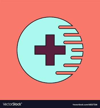 Flat icon design collection medical cross vector image