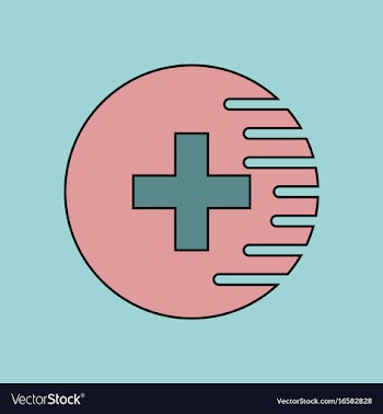 Flat icon design collection medical cross vector image