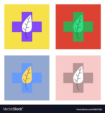 Flat icon design collection medical cross with vector image