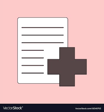 Flat icon design collection medical form with a vector image