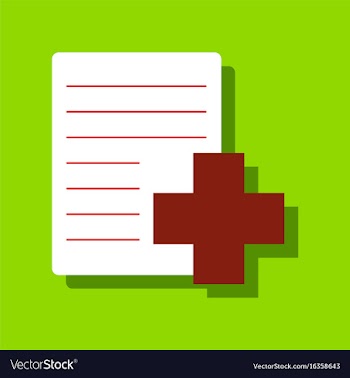 Flat icon design collection medical form with a vector image