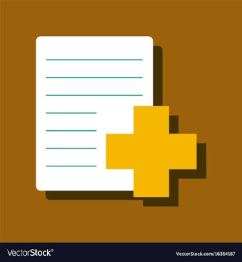 Flat icon design collection medical form with a vector image