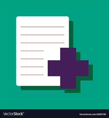 Flat icon design collection medical form with a vector image