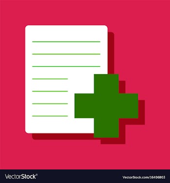 Flat icon design collection medical form with a vector image