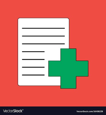 Flat icon design collection medical form with a vector image
