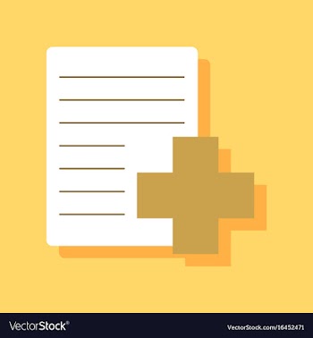 Flat icon design collection medical form with a vector image
