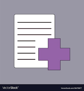 Flat icon design collection medical form with a vector image
