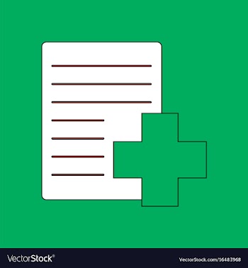 Flat icon design collection medical form with a vector image