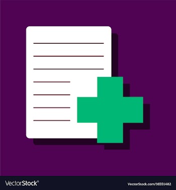 Flat icon design collection medical form with a vector image