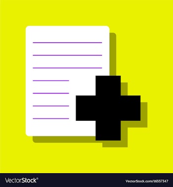 Flat icon design collection medical form with a vector image