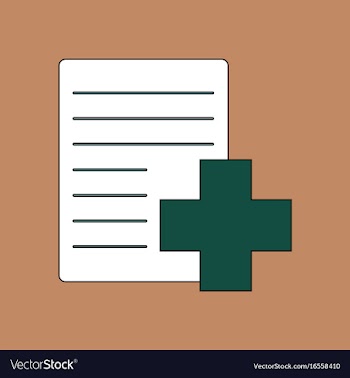 Flat icon design collection medical form with a vector image