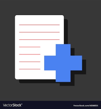 Flat icon design collection medical form with a vector image