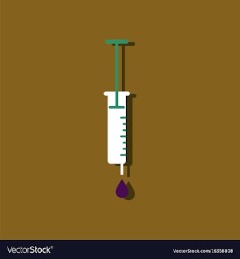 Flat icon design collection medical injection in vector image
