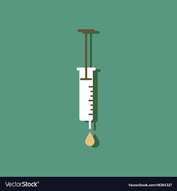 Flat icon design collection medical injection in vector image