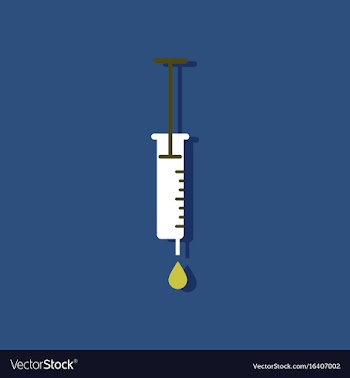 Flat icon design collection medical injection in vector image
