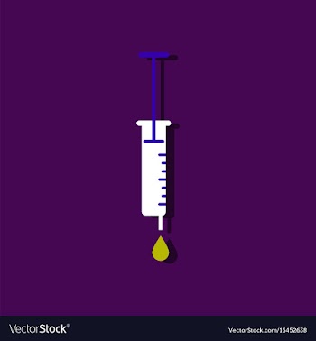 Flat icon design collection medical injection in vector image