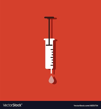 Flat icon design collection medical injection in vector image