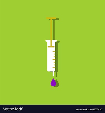 Flat icon design collection medical injection in vector image