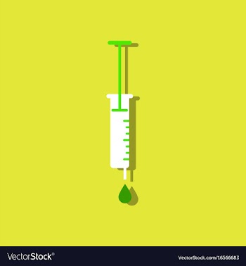 Flat icon design collection medical injection in vector image