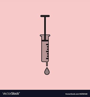 Flat icon design collection medical injection vector image