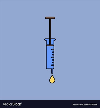 Flat icon design collection medical injection vector image