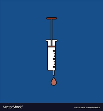 Flat icon design collection medical injection vector image