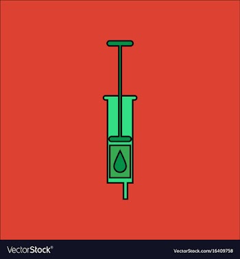 Flat icon design collection medical injection vector image